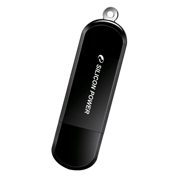 Флэш-накопитель USB2.0   8GB Silicon Power LuxMini 322 SP008GBUF2322V1K, черный