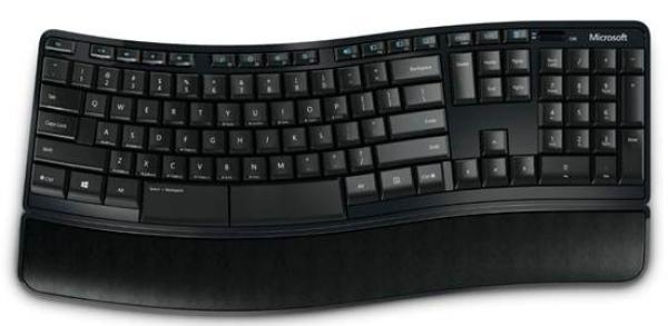 Клавиатура беспроводная Microsoft Sculpt Comfort Keyboard, USB, FM, эргономичная, подставка для запястий, черный, V4S-00017