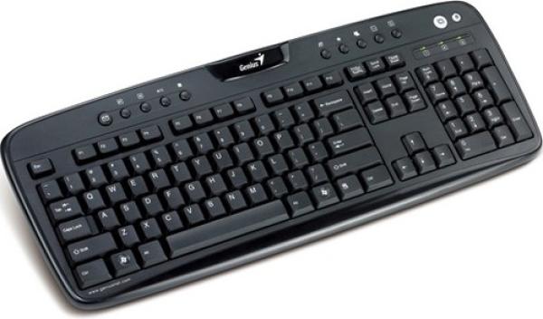 Клавиатура Genius KB-220e, USB, Multimedia 12 кнопок, влагозащищенная, черный