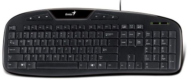 Клавиатура Genius KB-M205, USB, Multimedia 6 кнопок, Slim, влагозащищенная, черный