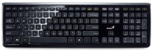 Клавиатура Genius SlimStar i220, USB, Multimedia 10 кнопок, эргономичная, черный