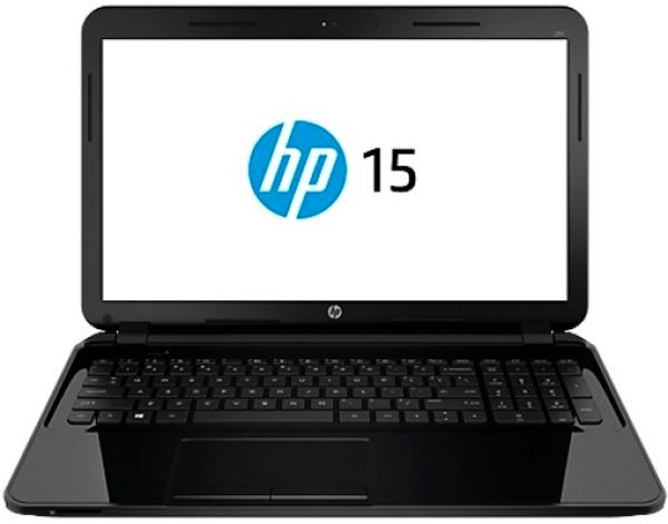 Ноутбук 15" HP 15-d053sr (F7R72EA), Pentium N3510 2.0 4GB 500GB DVD-RW 2*USB2.0/USB3.0 LAN WiFi BT HDMI/VGA камера SD 2.5кг DOS черный