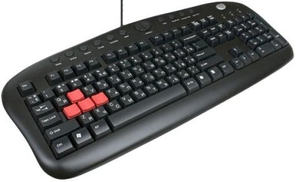 Клавиатура A4 Tech KB-28G, USB, Multimedia 12 кнопок, черный