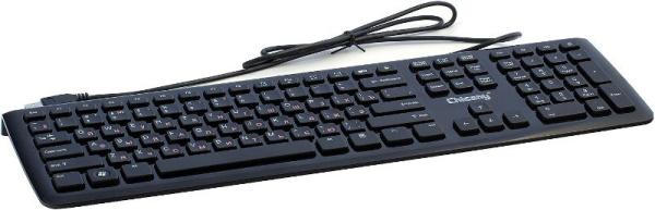Клавиатура Chicony KU-0833-BL, USB, Multimedia 10 кнопок, Slim, черный