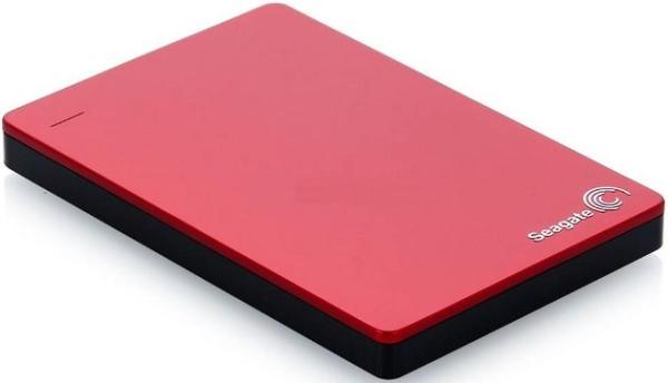 Жесткий диск внешний 2.5" USB3.0  1TB Seagate Backup Plus STDR1000203, 5400rpm, 16MB cache, microUSB B, компактный, красный