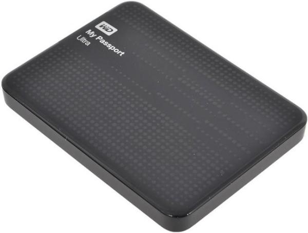 Жесткий диск внешний 2.5" USB3.0  1TB WD My Passport Ultra WDBJNZ0010BBK-EEUE, 5400rpm, microUSB B, ударо-защитный, компактный, черный