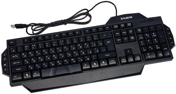 Клавиатура Zalman ZM-K350M, USB, Multimedia 8 кнопок, черный
