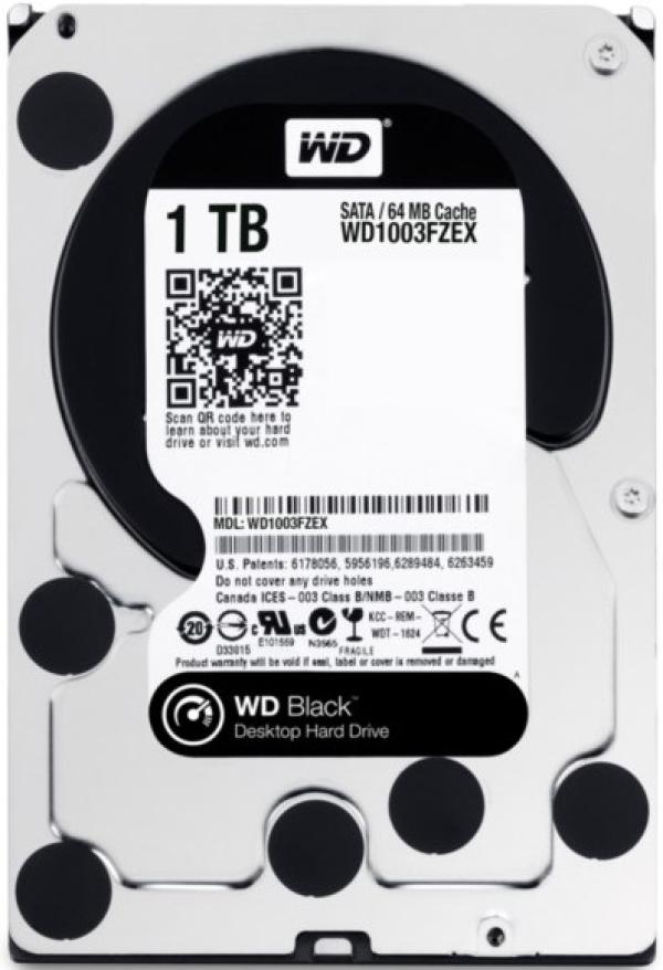 Жесткий диск 3.5" SATA 1TB WD Caviar Black WD1003FZEX, SATAIII, 7200rpm, 64MB cache, AF