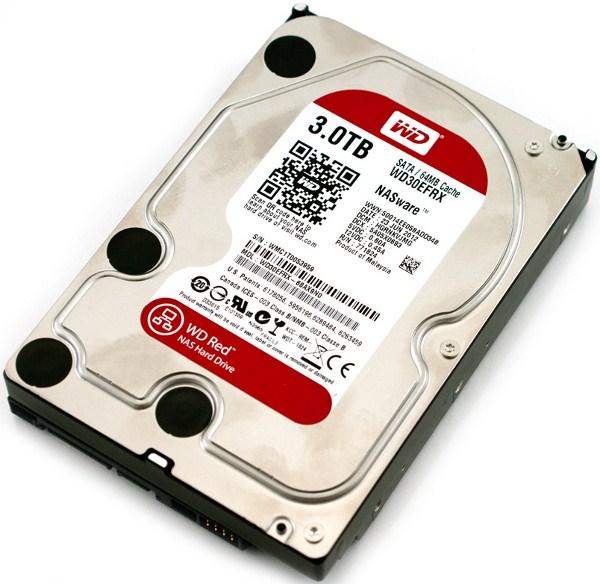 Жесткий диск 3.5" SATA 3TB WD RED WD30EFRX, SATAIII, IntelliPower, 64MB cache, AF