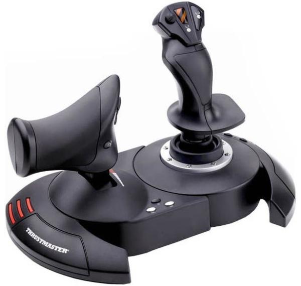 Джойстик для PC/PS3 Thrustmaster T.Flight Hotas X, USB, 12 кнопок, поворотная рукоятка, переключатель видов, рычаг тяги, черный, 2960703/4160543