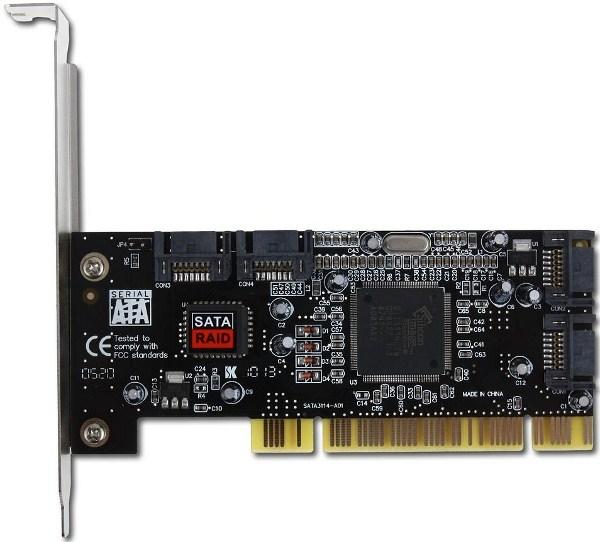 Контроллер SATA AgeStar AS-PS4-R3114, PCI, 4*SATA, RAID 0 1 10