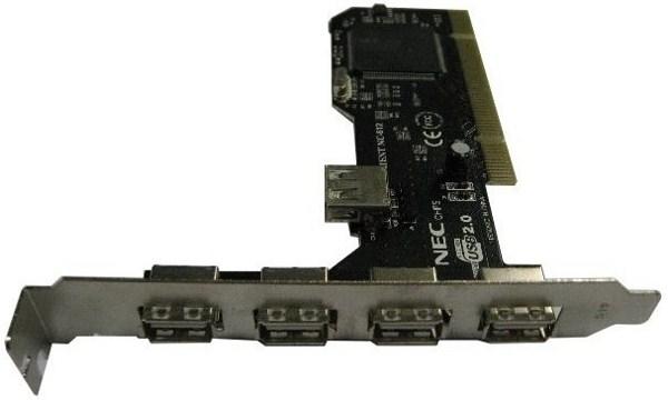 Контроллер USB2.0 Orient NC-612, PCI, 4*Ext, 1*Int