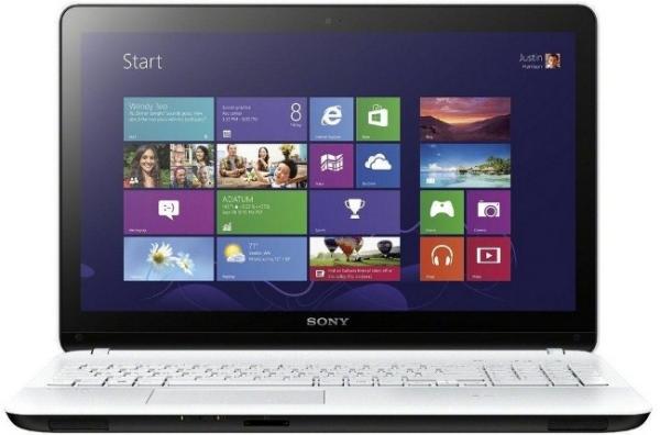 Ноутбук 15" Sony VAIO SVF1521Q1RW, Core i3-3217U 1.8 4GB 500GB iHD4000 DVD-RW 2USB2.0/2USB3.0 LAN WiFi BT HDMI камера SD/SDHC/SDXC 2.5кг W8 белый