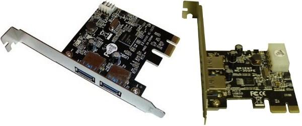 Контроллер USB3.0 Orient NC-3U2PE, PCI-E2.0x1, 2*Ext, retail