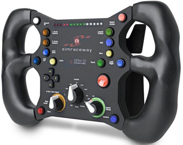 Руль для PC SteelSeries SRW-S1 Racing Wheel SimRaceway Edition, USB, 15 кнопок, 4 подрулевых рычага, черный