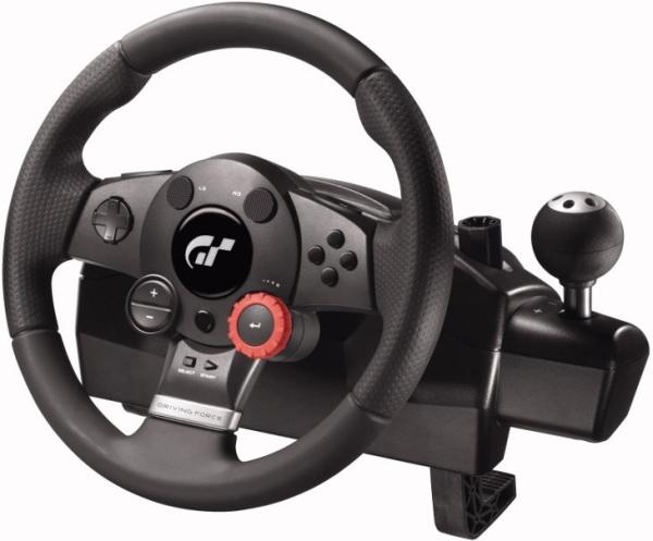 Руль для PC/PS3 Logitech Driving Force GT, USB, обратная связь, 15 кнопок, 2 педали, 2 подрулевых рычага, рукоятка переключения передач, БП, черный, 941-000021/000101