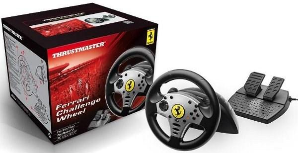 Руль для PC/PS3 Thrustmaster Challenge Racing Wheel, USB, вибрация, 12 кнопок, 2 педали, 2 подрулевых рычага, черный-серебристый, 2960702