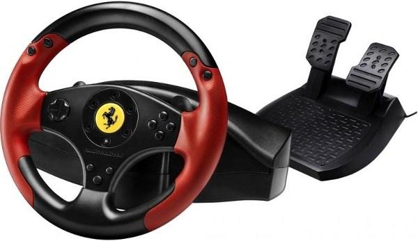 Руль для PC/PS3 Thrustmaster Ferrari Red Legend, USB, 11 кнопок, 2 педали, 2 подрулевых рычага, черный-красный, 4060052