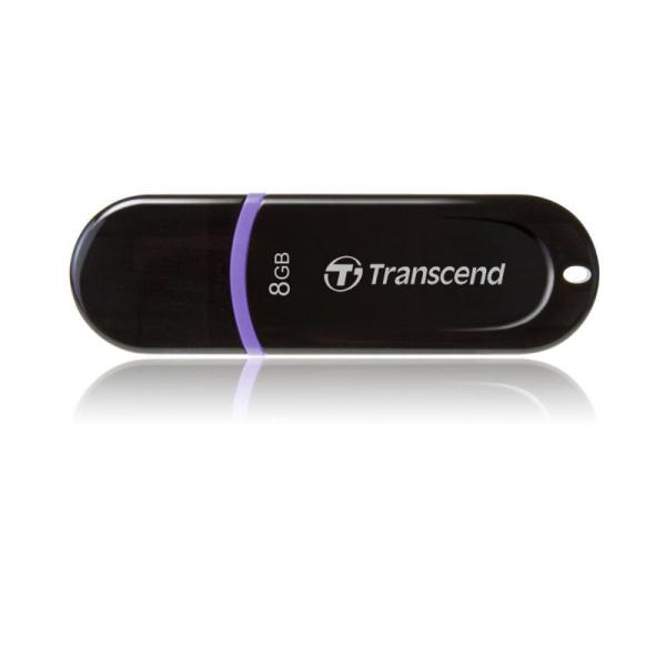 Флэш-накопитель USB2.0   8GB Transcend TS8GJF300, черный-фиолетовый