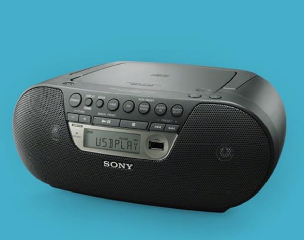 Магнитола Sony ZS-PS30CP, CD, MP3/WMA, AM/FM, 2*1Вт, ЖКД, USB, MiniJack, черный