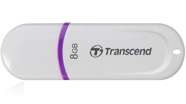 Флэш-накопитель USB2.0   8GB Transcend TS8GJF330, белый-фиолетовый
