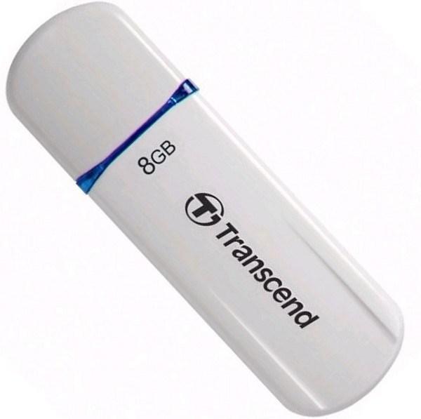Флэш-накопитель USB2.0   8GB Transcend TS8GJF620, High-Speed, 32/12МБ/сек, белый
