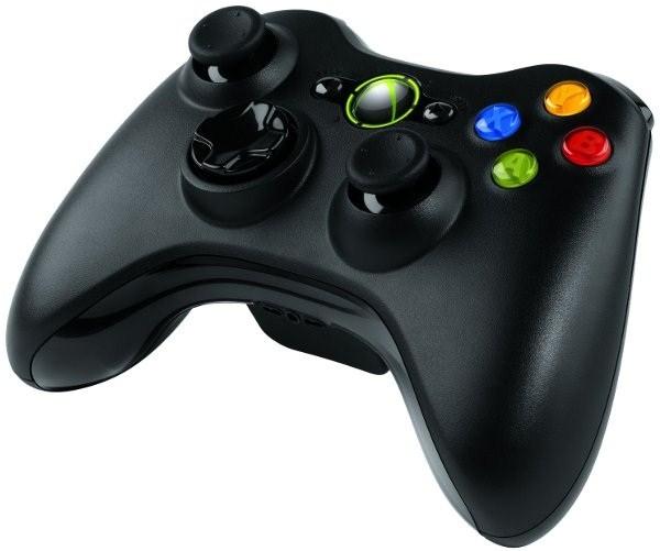 Игровой манипулятор GamePad беспроводной для XBOX Microsoft Xbox 360 Wireless Controller, вибрация, 8 позиций, 6 кнопок, 2 аналоговых джойстика, 4 триггера, FM, 2*AA, черный, NSF-00002