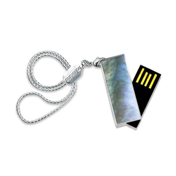 Флэш-накопитель USB2.0   8GB Transcend TS8GJFV90P, 15/7МБ/сек, серебристый металлик, стильный дизайн