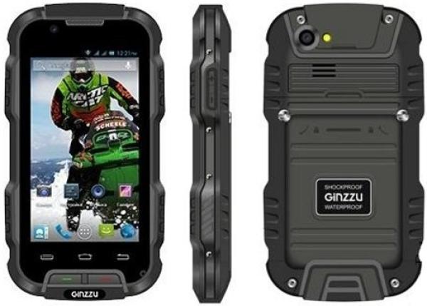 Смартфон 2*sim Ginzzu RS9 Dual, 4*1.2ГГц, 4GB, 4.02" 854*480, SD-micro, GSM/3G, GPS, BT, WiFi, G-sensor, радио, 2 камеры 8/1.3Мпикс, Android 4.2, 76*123*18мм 140г, черный