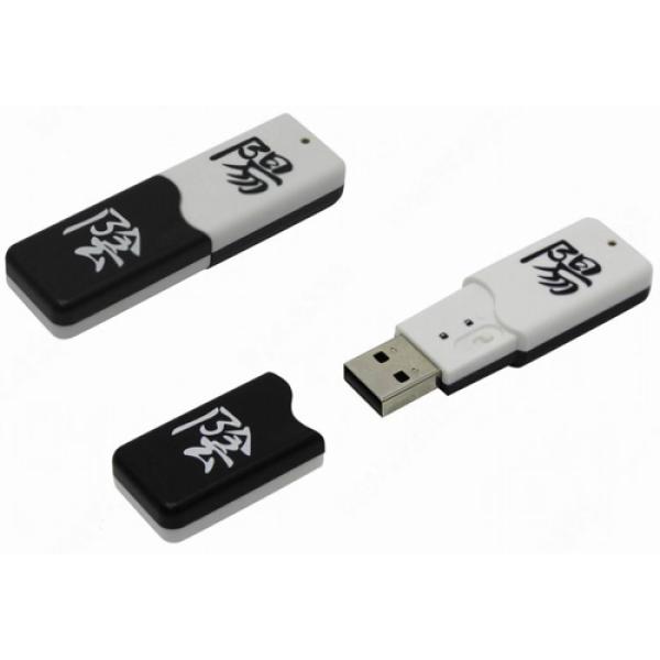 Флэш-накопитель USB2.0  16GB QUMO YIN&YAN, 25МБ/сек, защита от записи, черный-белый
