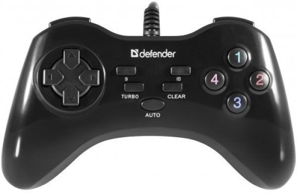 Игровой манипулятор GamePad для PC Defender Game Master G2, USB, 8 позиций, 10 кнопок, черный