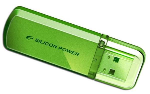 Флэш-накопитель USB2.0  16GB Silicon Power Helios 101 SP016GBUF2101V1N, зеленый