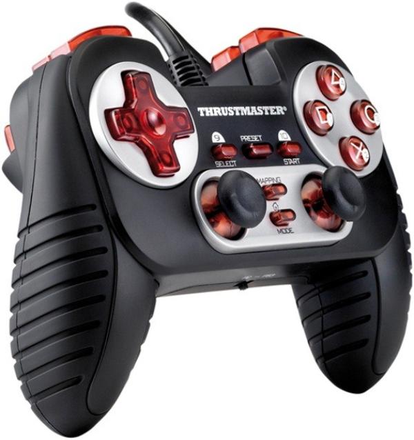Игровой манипулятор GamePad для PC/PS2/PS3 Thrustmaster Dual Trigger 3-in-1 Rumble Force, USB, вибрация для PC/PS2, 4 позиций, 11 кнопок, 2 аналоговых джойстика, 4 триггера, программ., черный, 2960699