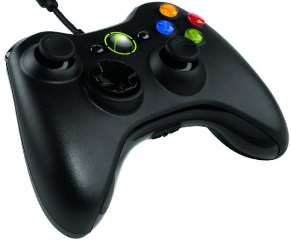 Игровой манипулятор GamePad для PC/XBOX Microsoft XBOX 360 Controller, USB, вибрация, 8 позиций, 7 кнопок, 2 аналоговых джойстика, 4 триггера, черный, S9F-00002/52A-00005