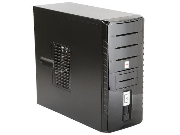 Корпус ATX MidiTower Inwin EС030, 450Вт, P4 20+4pin, 4*5.25"+0(6)*3.5", Audio/2*USB2.0, без вентиляторов (2 места), черный