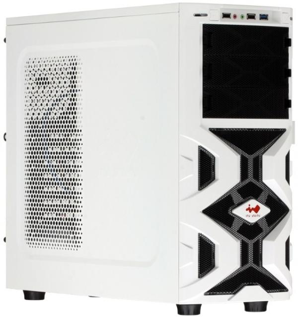 Корпус ATX MidiTower Inwin Mana (MG136 White), 600Вт, P4 24pin, 3*5.25"+0(6)*3.5", Audio/2*USB2.0/USB3.0, 1(7) вент., белый