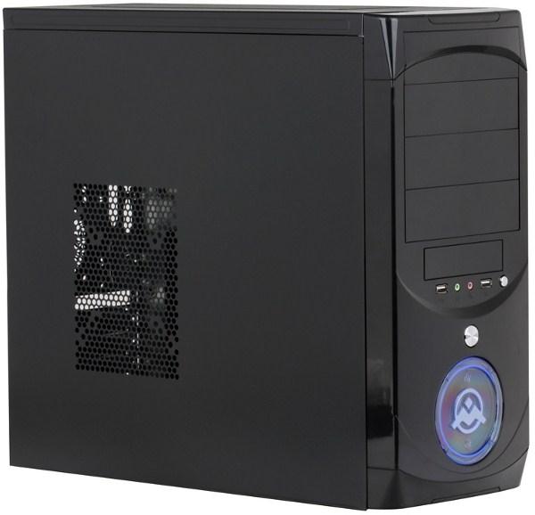 Корпус ATX MidiTower JNC 328, 550Вт, 4*5.25"+1(5)*3.5", Audio/2*USB2.0, без вентиляторов (4 места), черный