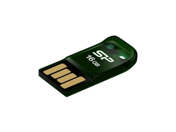 Флэш-накопитель USB2.0  16GB Silicon Power Touch T02 SP016GBUF2T02V1K, компактный, черный