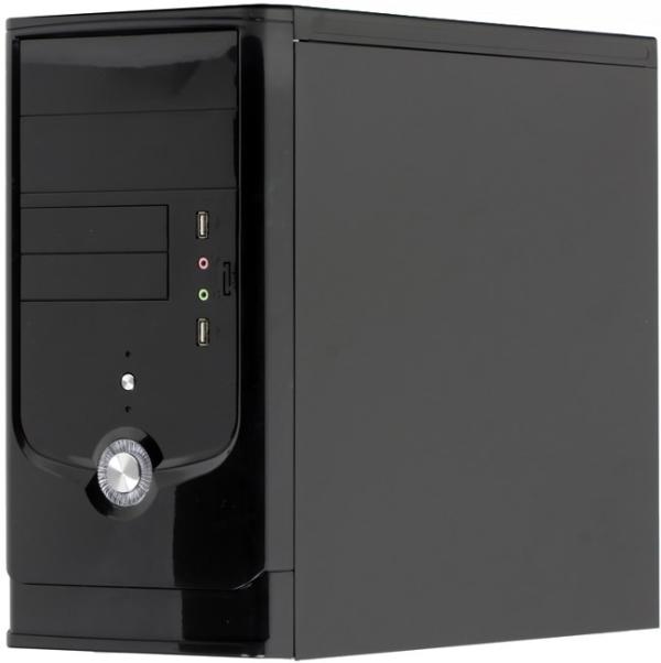 Корпус mATX MiniTower JNC N1802, 400Вт, P4 20+4pin, 2*5.25"+2(2)*3.5", Audio/2*USB2.0, без вентиляторов (3 места), неоновая подсветка, черный