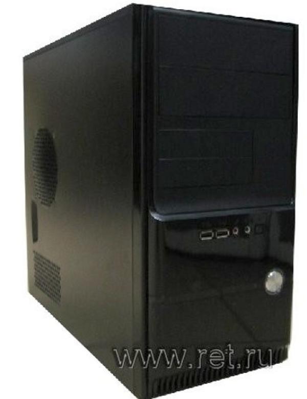 Корпус mATX MiniTower Yeong Yang YY-3604BK, 500Вт, P4 24+4pin, 2*5.25"+2(2)*3.5", Audio/2*USB2.0, без вентиляторов (2 места), черный