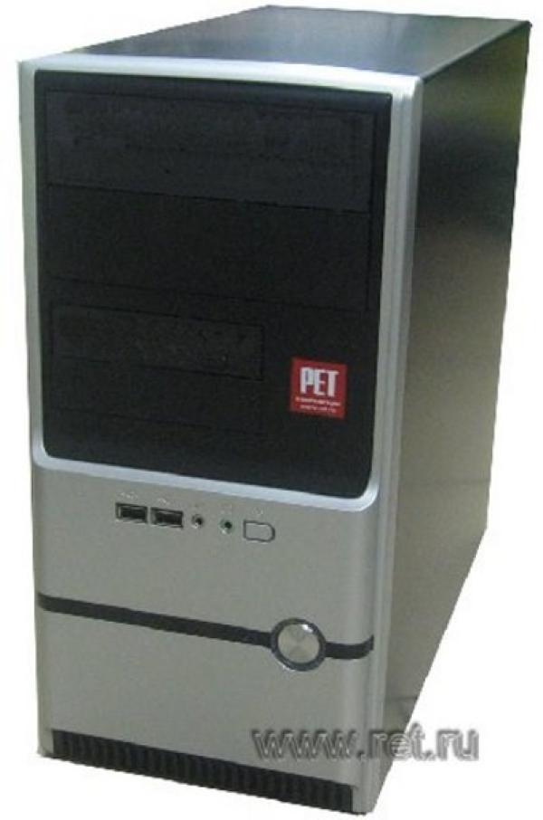 Корпус mATX MiniTower Yeong Yang РЕТ YY-3604BS, 350Вт, P4 20+4pin, 2*5.25"+2(2)*3.5", Audio/2*USB2.0, без вентиляторов (2 места), CAG1.1, черный-серебристый