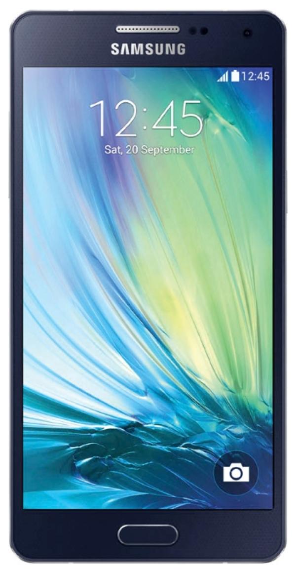 Смартфон Samsung Galaxy A5 (SM-A500F), 4*1.2ГГц, 16GB, 5" 1280*720, SD-micro, 4G/3G, GPS, BT, WiFi, NFC, G-sensor, 2 камеры 13/5Мпикс, Android 4.4, 69.7*139.3*6.7мм, черный