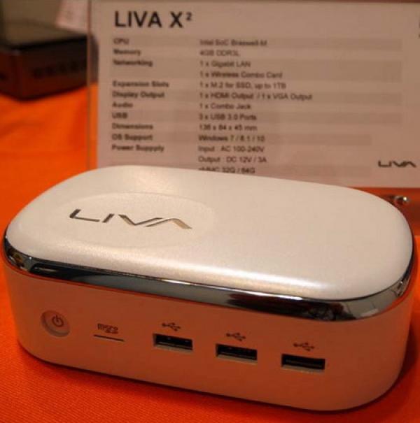 ECS начала розничные продажи своего новейшего десктопного мини-компьютера модели LIVA X2