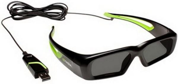 Очки 3D nVidia GeForce 3D Vision, USB2.0, черный-зеленый, 942-10864-0005-100