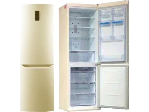 Холодильник LG GA-B379SEQA, морозилка внизу, 178л + 86л, 1 компрессор, No frost, бежевый