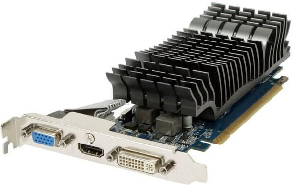 Видеокарта PCI-E Gf GT610 ASUS GT610-SL-1GD3-L, 1GB GDDR3 64bit 810/600МГц, PCI-E2.0, HDCP, DVI/HDMI/VGA, без вентилятора, Low profile, 29Вт