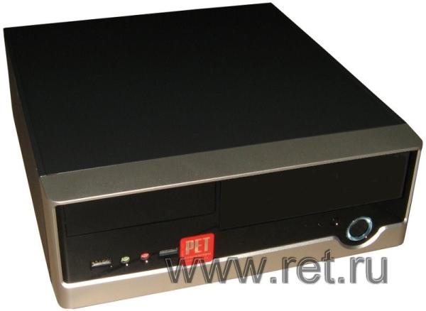 Компьютер РЕТ Мини, Celeron 847 1.1 Dual Core/ iNM70 Звук Видео HDMI/VGA  LAN1Gb USB3.0/ SO-DIMM DDR3 2GB/ 500GB / Mini-ITX 250Вт USB2.0 Audio черный-серебристый