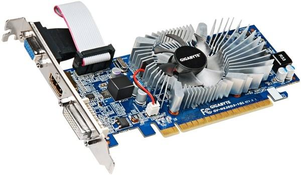 Видеокарта PCI-E Gf GT620 Gigabyte GV-N620D3-1GL, 1GB GDDR3 64bit 700/1200МГц, PCI-E2.0, HDCP, DVI/HDMI/VGA, Low profile, 30Вт