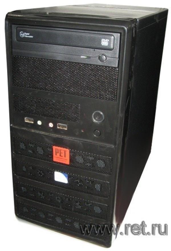 Компьютер РЕТ, Core i3-4130 3.4/ iH81 Звук Видео LAN/ DDR3 2GB/ 500GB / DVD-RW/ mATX 350Вт USB2.0 Audio черный