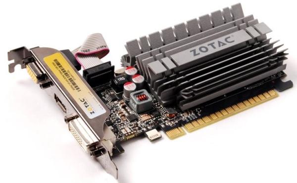Видеокарта PCI-E Gf GT630 Zotac ZONE Edition ZT-60415-20B, 1GB DDR3 64bit 902/1600МГц, PCI-E2.0, HDCP, DVI/HDMI/VGA, 25Вт